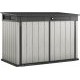 Local Coffre Rangement XXL 2100 L Gris Effet Bois